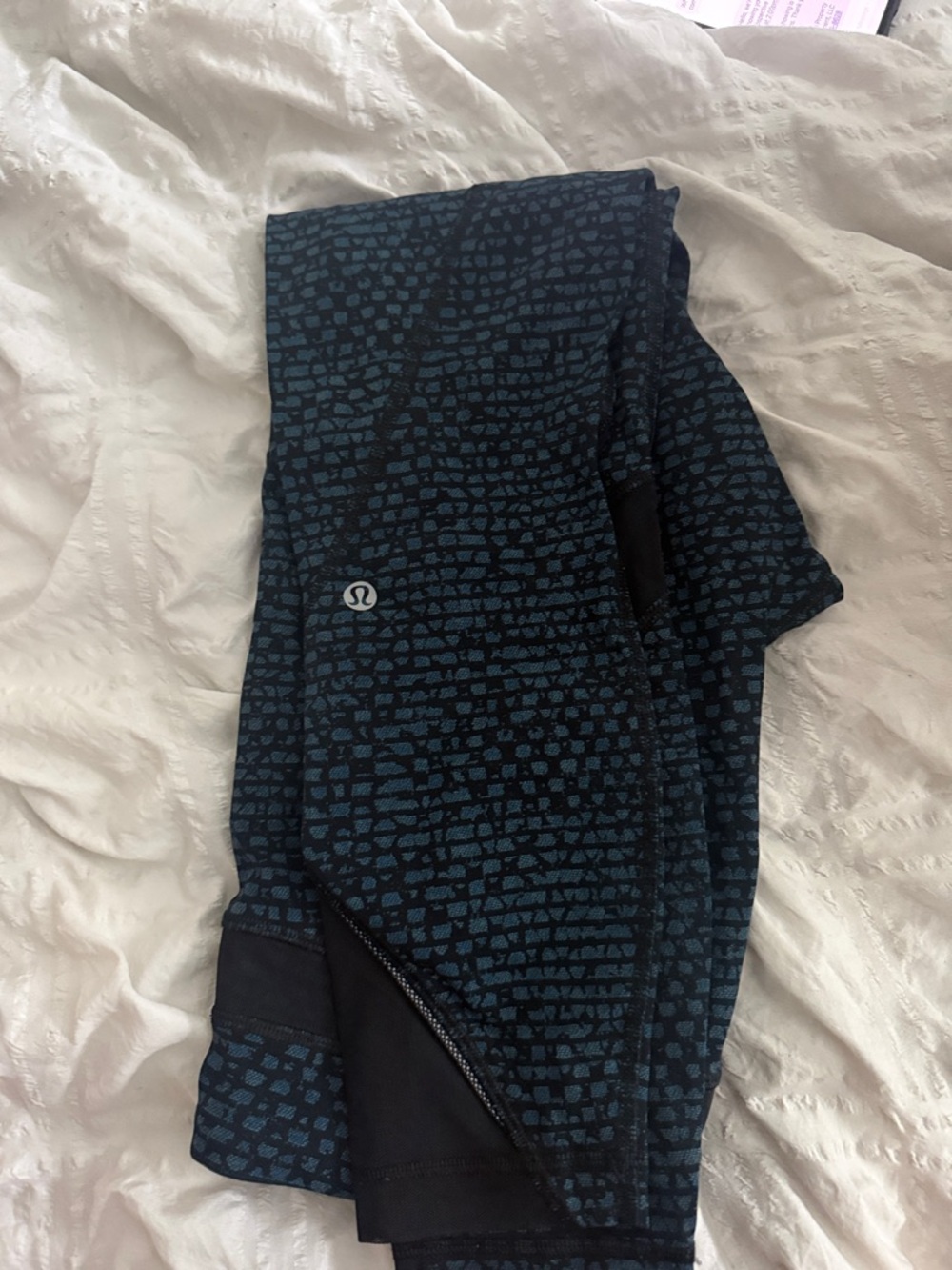 Lululemon Blue Black Patterned Leggings